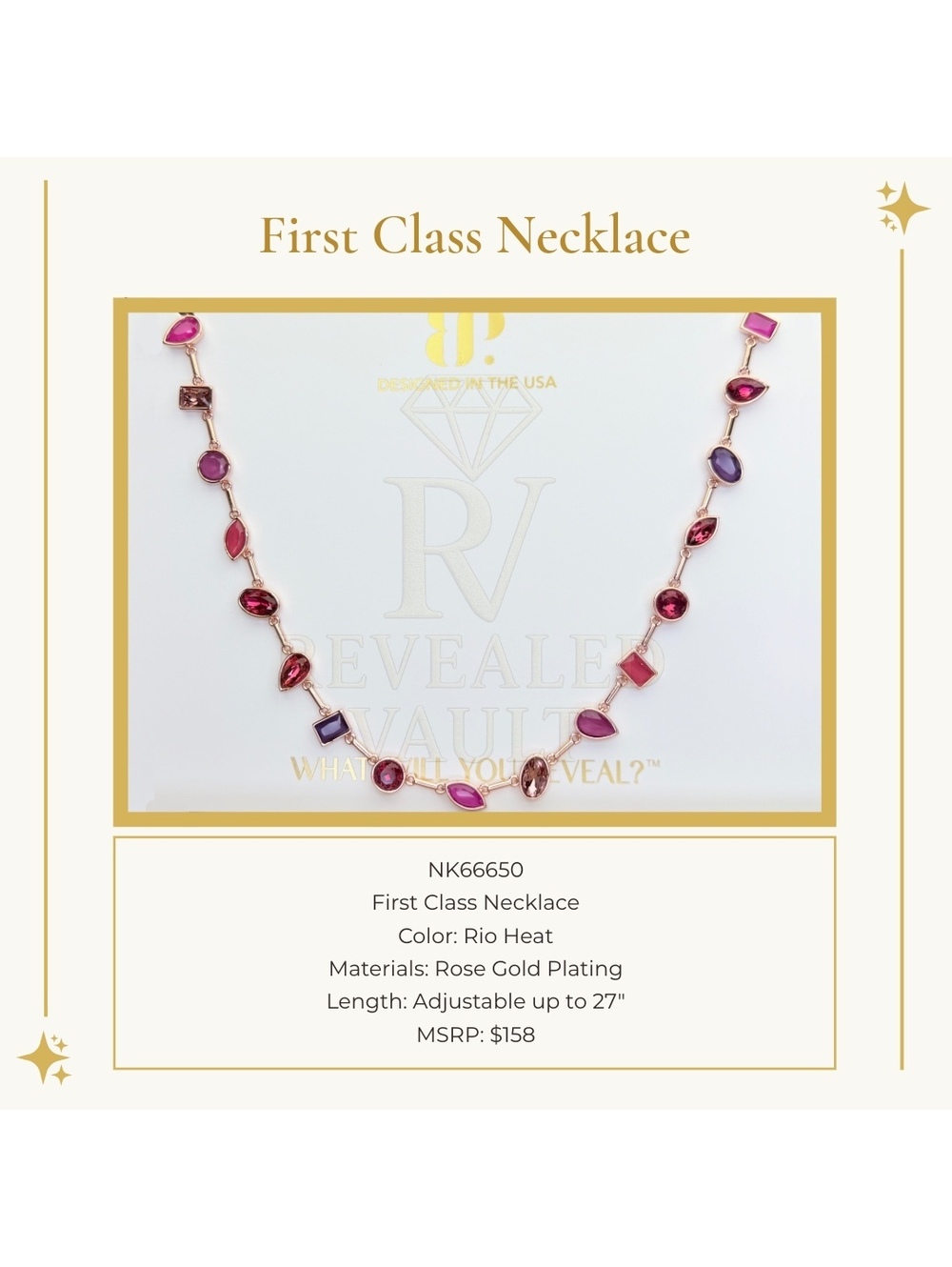 First Class Necklace - Rio Heat - Jewel Candy Destinations 2026